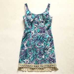 Lilly Pulitzer Eaton Shift Dress Seafoam Montauk